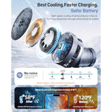 2025 New Magnetic Wireless Charger Stand With Active Cooling Fan, 15W Qi2 Fast 3 In 1 Charging Station For Apple Charger Stand, Wireless Charger For Iphone16/15/14/13/12 Series, Apple Watch, Airpods