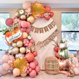Pumpkin Balloon Garland Kit: Boho Fall Party Decor