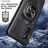 For At&T Radiant Max 5G 6.8"/Cricket Dream 5G /At&T Fusion 5G/Cricket Innovate 5G Phone Case With Screen Protector, Ring Magnetic Car Mount Kickstand, Rugged Protective Cover For Dream-Black