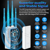 2026 Wifi Extender Signal Booster - Up To 10000 Sq.Ft Coverage, Wireless Booster - Long Range Internet Repeater, Wifi Booster And Signal Amplifier W/Ethernet Port, 1-Tap Setup