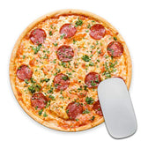 Pizza Round Mouse Pad, Pepperoni Pizza Mouse Pad