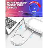 90 Degree Cat6 Ethernet Cable White Right Angle Cat 6 Ethernet Patch Cable 10F