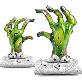 2pcs 4D Zombie Hand Foil Balloons 49 Inch Large Halloween Party Decorations