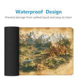 Game Map Gaming Mouse Pad Desk Pad Fantasy Treasure Map Ancient Scroll Mouse Pad Large Mousepad Extended Laptop Keyboard Mat Gaming Desk Pad Mouse Mat Office Computer Keyboard Laptop Home 31.5"X11.8"