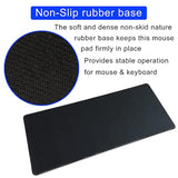 Green Mouse Pad Desktop Mat,Large Gaming Mouse Pad Desk Mat For Keyboard And Mouse,Computer Pad Large Mousepad With Stitched Edge Non-Slip Rubber Base For Office School Home (27.5X11.8 In)