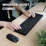 Perixx PERIDUO-716, Wireless Standard Keyboard and Optical Mouse Combo Set - Black