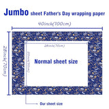 28 X 40 In Graduation Wrapping Paper Navy Gold Class Of 2025 Graduation Cap Assorted Design, Folded Flat Gift Wrap Paper - 6 Jumbo Sheets For School College Congrats Grad Party Celebration