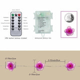 Pink Cherry Blossom Flower String Lights 40 Led 13Ft Sakura Decorative Lights Battery Operated Light With Remote, Christ