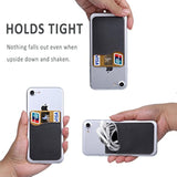 3-Pack Silicone Stick-On Card Holder Wallet for Phones & Tablets