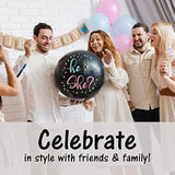 2pcs 36" Gender Reveal Balloons with Eco-Friendly Pink & Blue Confetti for Baby Announcement