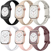 Thin Slim Bands Compatible With Apple Watch 40Mm 38Mm 44Mm 45Mm 46Mm 42Mm 41Mm 49Mm Se Iwatch Bands Ultra Series 10 9 8 7 6 5 4 3 2 1 For Women Men,Soft Narrow Sport Strap Wristband
