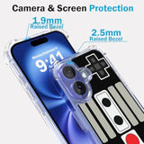 Hard Pc Bumper Shockproof Clear Soft Slim Design Pattern Case For Iphone 16 6.1Inch 2024 Cover - Retro Arcade Game