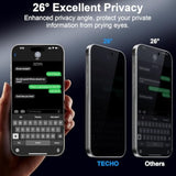 Privacy Screen Protector For Iphone 16 Plus/Iphone 15 Plus Tempered Glass Film, Full Coverage Edge To Edge, Anti Spy Private, 9H Hardness, 2 Pack, 6.7 Inch