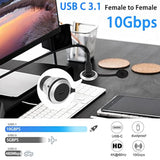 Usb C Panel Threaded Fixed Mount Coupler Adapter Usb3.1 Type C Female To Femal