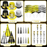 40pc New Year’s Eve Party Supplies for 20 with Hats, Headbands & Noise Makers