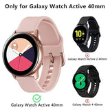 3 Pack Case Compatible With Samsung Galaxy Watch Active Screen Protector 40Mm, Tpu Slim Plated Scractch-Resist Case All Around Protective Bumper Shell Cover, Black/Clear/Gold