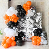 Orange & Black Balloon Arch Kit: Fall Party Decor, 154 Pcs