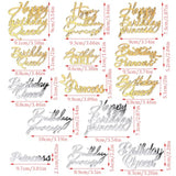 14Pcs Happy Birthday Cake Toppers For Women Princess Queen - Acrylic Cupcake Decor Side Decoration Kit - Girl Party Supplies