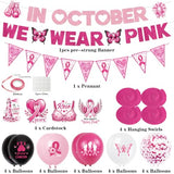 Breast Cancer Awareness Decorations, In October We Wear Pink Banner