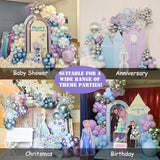 Snowflake Balloons Arch Garland Kit,146Pc Winter Wonderland Decorations Blue Purple Balloon For Christmas A Little Snowflake Is On The Way Baby Shower Ice Snow Princess Birthday Party