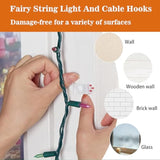 Led Strip Light Clips, Light Hooks For Party, Fairy & Christmas Lights - Easy Installation For 14-15Mm Width, 3.2-4Mm Thick Led Strips (50 Clips, 60 Adhesive Strips, 50 Screws)