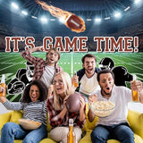 Football Field Backdrop It's Game Time American Rugby Auditorium Light Photography Background for Boys Football Theme Birthday Baby Shower Party Decorations Banner
