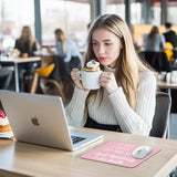 Pink Funny Mouse Pad - Fun Coffee Office Desk Mousepad, Coffee Lover Office Decor Gift, Funny Work Gifts For Employees And Coworkers, 9.5X8 Inches