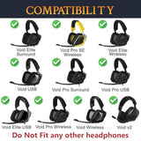 Cooling-Gel Replacement Earpads For Corsair Void/Void V2/Void Pro/Void Elite/Surround Wired & Wireless Rgb Usb Gaming Headsets, Ear Pads Cushions With Ice Silk Fabric - Black