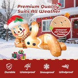 Outdoor Christmas Decorations, 10Ft Inflatable Gingerbread Man With 4 Led Lights, Blow Up Yard Decor For Garden, Lawn, I