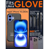 Designed For Apple Iphone 16 Case With Belt Clip Holster - Compatible With Magsafe Magnetic Heavy Duty Phone Cover With Kickstand - Black