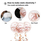 Rose Gold Balloon Set: Confetti, White & Gold - Party Decorations