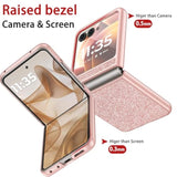 Motorola Razr 2024 Glitter Protective Case Rose Gold