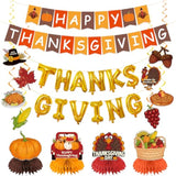 Thanksgiving Decorations Indoor Banner Hanging Swirls Balloons for Home Party Decor