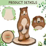 12Pcs Woodland Animals Table Centerpieces, Woodland Baby Shower Decorations, Forest Wild Animal Cutout Shapes For Creatures Baby Shower Table Decorations, Wood