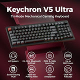 V5 Ultra 96% Wireless Mechanical Keyboard With 8000Hz Polling Rate & Nkro, Hot-Swappable Rgb, Red Switches, 97 Keys, 2.4Ghz/Bluetooth/Wired, Osa Pbt Keycaps, For Mac/Win/Linux- Black