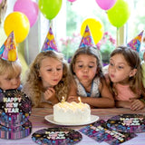 New Years Plates And Napkins, 20 Piece 9 Inch Round Happy New Year Paper Plates & 20 Matching Square Napkins, New Years Eve Party Supplies For Celebrations