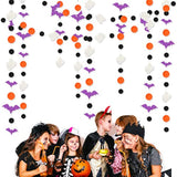 39Ft Halloween Party Garland Streamers Purple Bat White Ghost Black Orange Banner