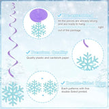 20Pcs Winter Snowflake Hanging Swirls Decorations, Winter Hanging Ceil