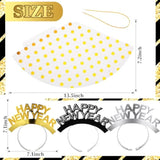 120pcs New Year 2026 Party Favors Hats Tiaras Necklaces Noise Makers