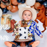 24Pcs Cowboy Rodeo Cake Topper Cowboy Western Cake Decorations Cowboy Hat And Boot Cake Cupcake Toppers With Balls And Horseshoe Decorations For Baby Shower First Rodeo Birthday Vaquero Party