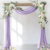 Lavender Purple Wedding Arch Draping 29" x 19FT Sheer Chiffon Curtain for Party