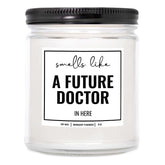 You Nique Designs Future Doctor Candle 9 Oz - Med Student Gift, Medical Student Gifts & Medical School Graduation Gifts - Future Doctor Candles For Med Students (Mahogany Teakwood)