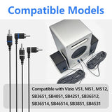 2Pcs Satellite Speaker Cable 26.2Ft Surround Sound Wire Compatible with Vizio V51 M51 SB3651 SB36514 SB4051 SB4251 Satellite Speaker?Blue+White?