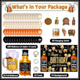 Whiskey Party Decorations For Men, Aged To Perfection Party Supplies W