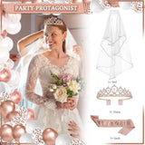 Rose Gold Bridal Shower Decoration Kit: Bachelorette Party Supplies for 25 Guests