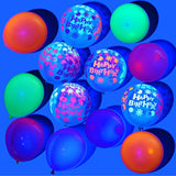 126 Pieces Neno Glow In The Dark Birthday Party Supplies Includes Graf