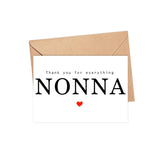 Thank You For Everything Nonna Card - Thank You Card - Nonna Card - Mother'S Day Card - Card For Her - Greeting Card For Birthday- Anniversary - Note Card - Thank You For Everything Card
