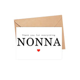 Thank You For Everything Nonna Card - Thank You Card - Nonna Card - Mother'S Day Card - Card For Her - Greeting Card For Birthday- Anniversary - Note Card - Thank You For Everything Card