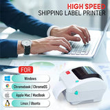 2054A-Lan Ethernet Network Shipping Label Printer For Windows Mac Chromebook Iphone & Android, Support Ebay Paypal Etsy Shopify Shipstation Ups Usps Fedex, 4X6 Direct Thermal