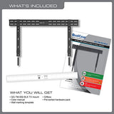 QG-TM-002-BLK 37-Inch to 70-Inch Universal Ultra Slim Low Profile Fixed Wall Mount LED TVs, Black